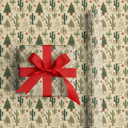 Festive Cacti Celebrate Desert Christmas