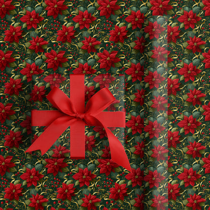 Crimson Blooms On Winter's Canvas