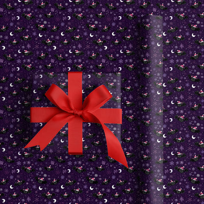 Festive Bats Dancing Through Starlight