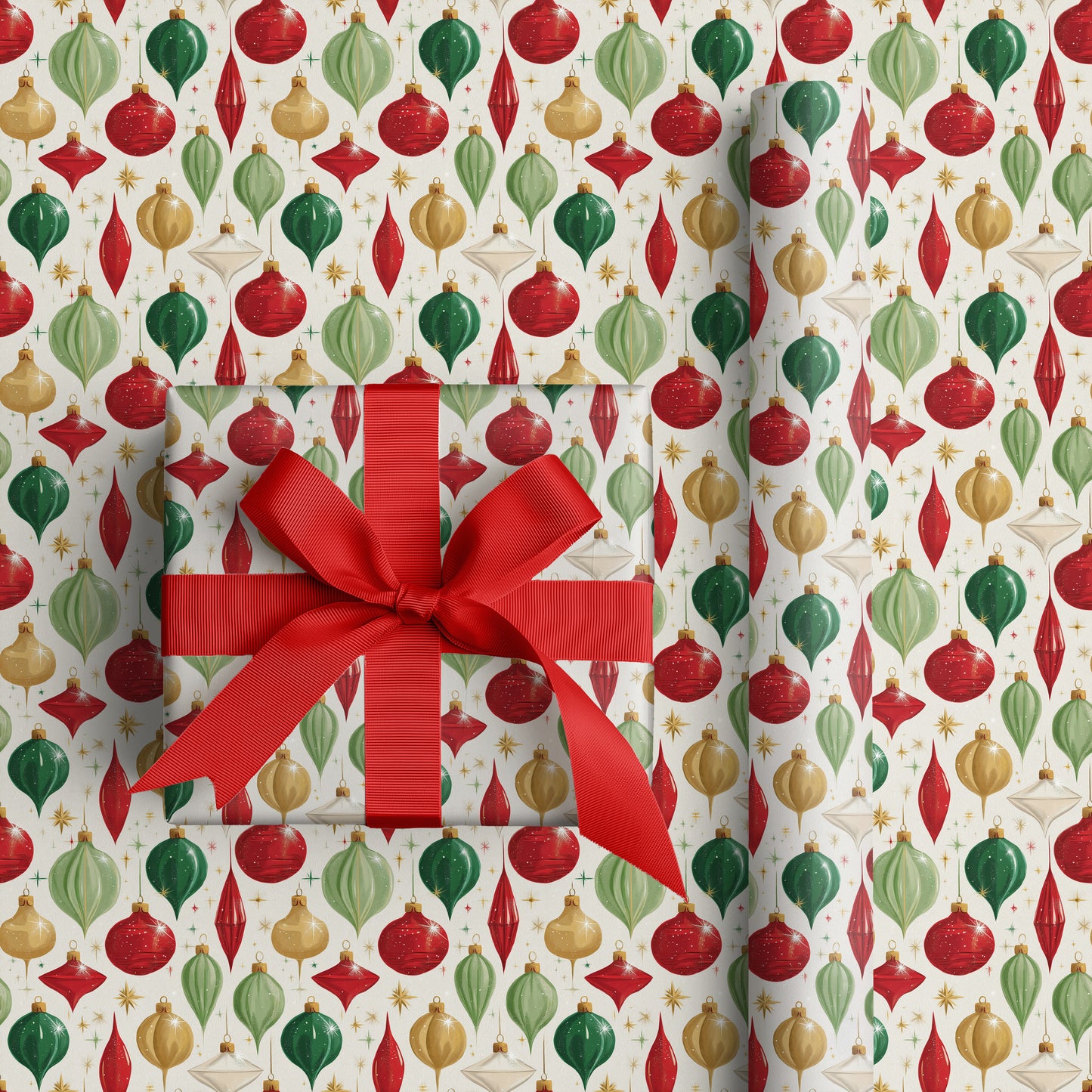 Festive Ornaments Dancing Through Starlight