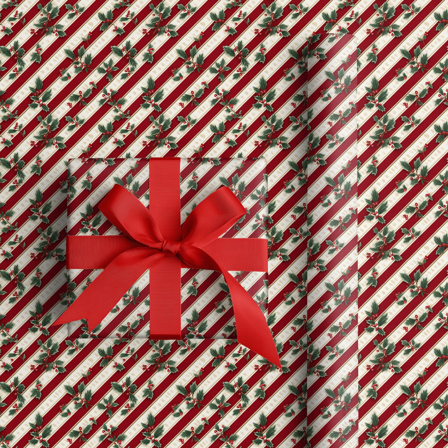 Holly Dances On Crimson Stripes