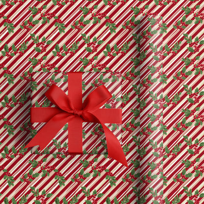 Holiday Berries and Ribbons Twirl