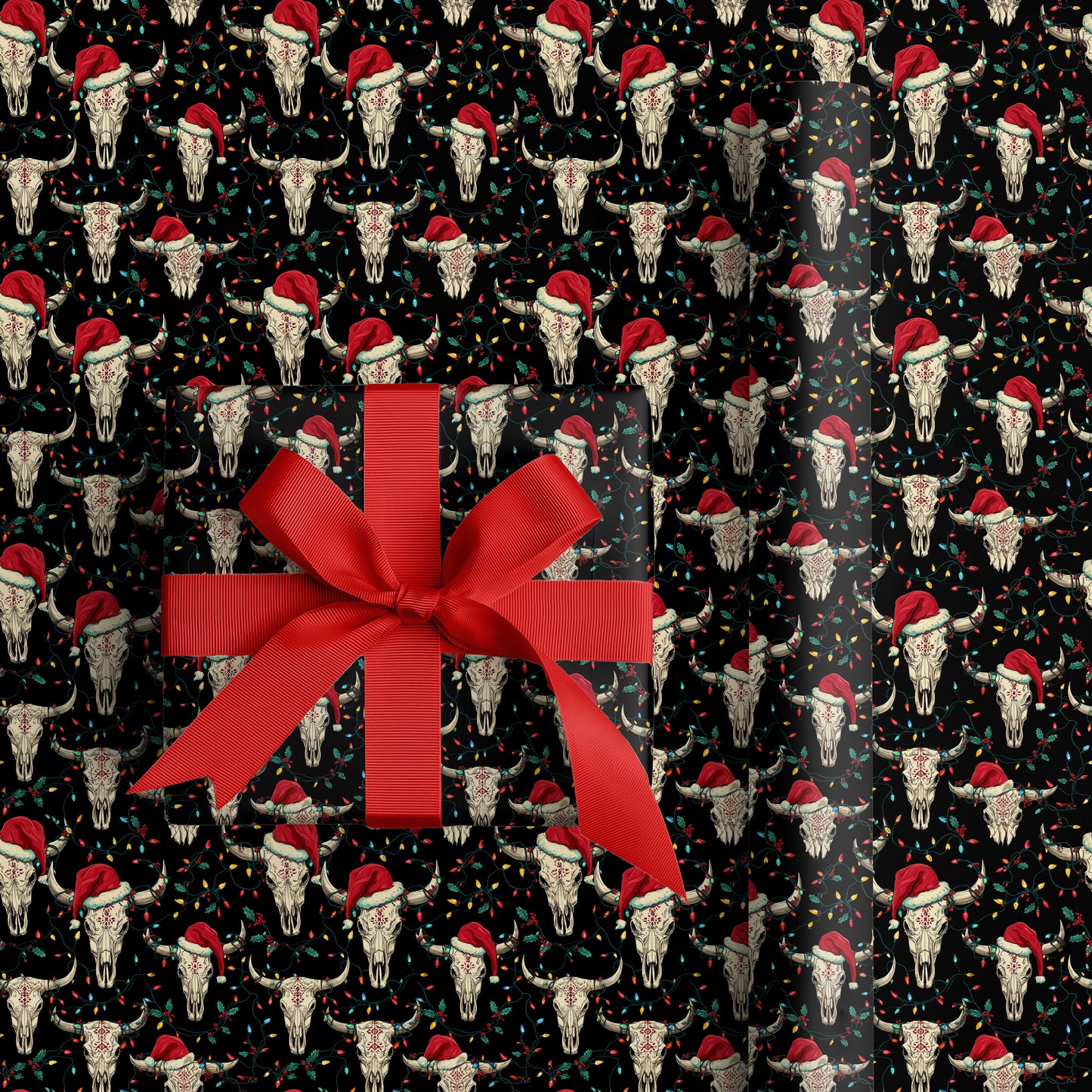 Festive Skulls Dance With Holiday Cheer