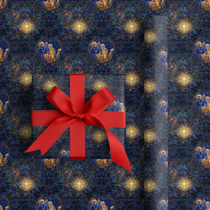 Celestial Nativity In Stained Glass