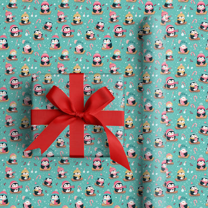 Sledding Penguins Sing Winter's Joy