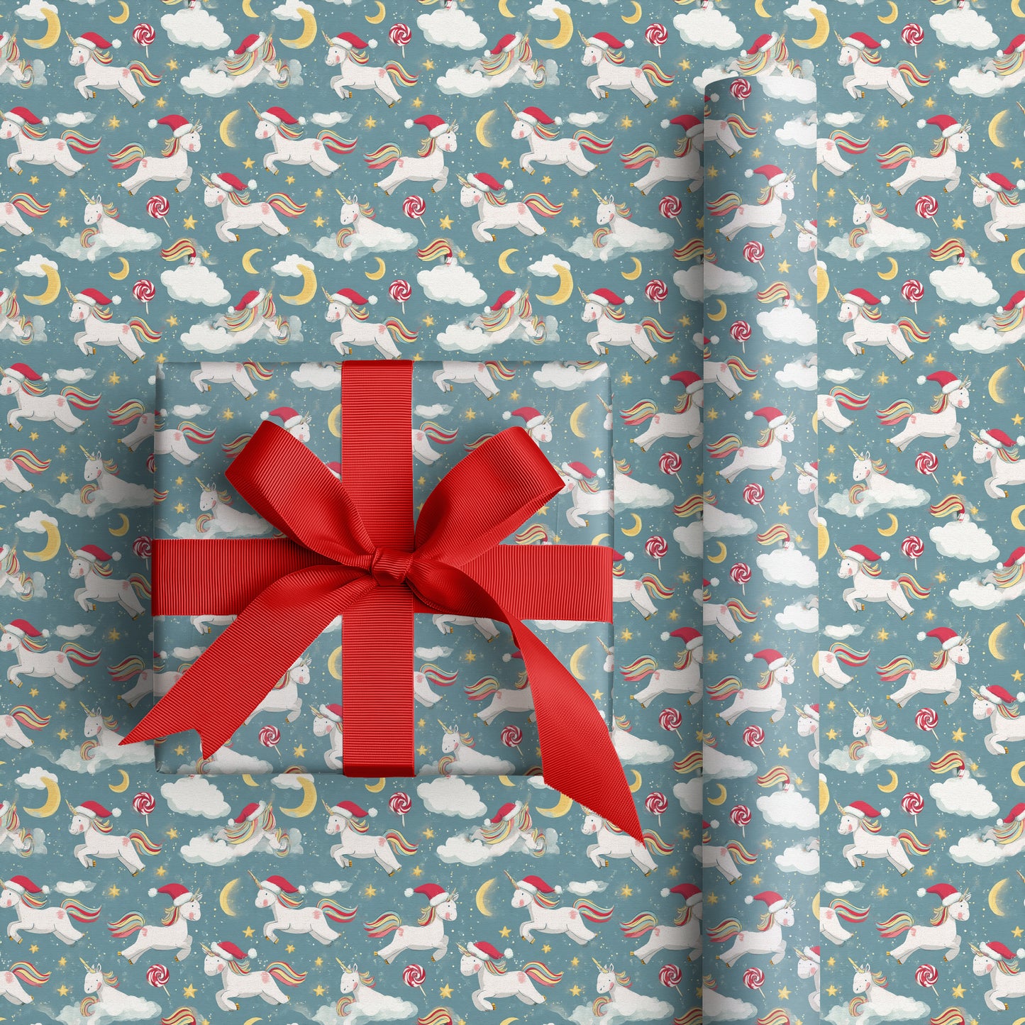 Unicorns Spinning Holiday Magic