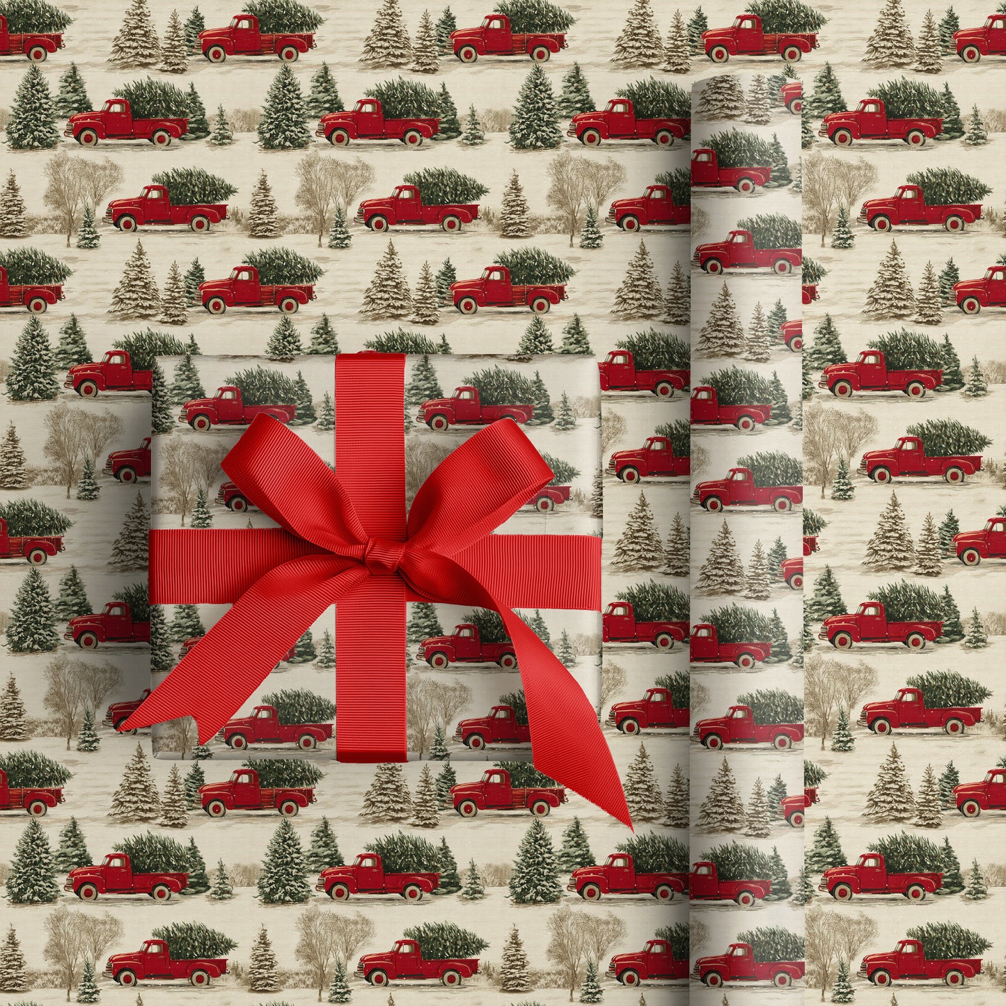 Red Trucks Carry Christmas Home