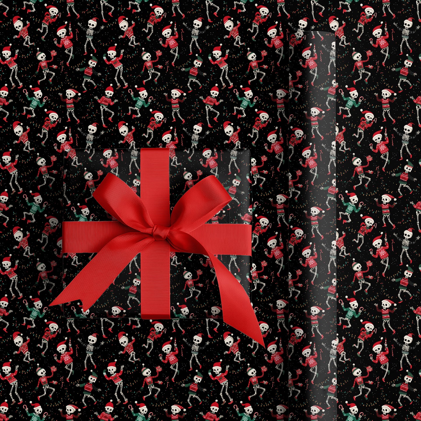 Skeletons Celebrate Festive Chaos