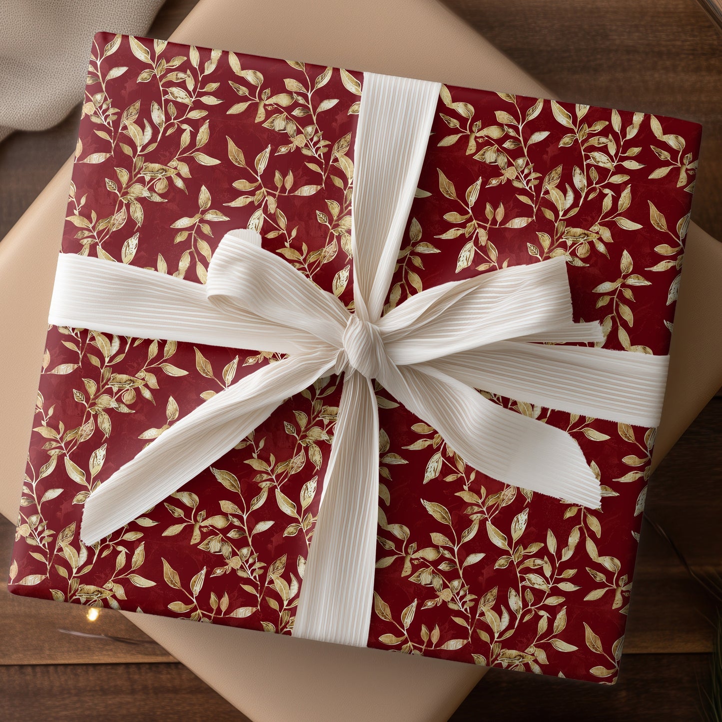 Golden Leaves Dance On Crimson