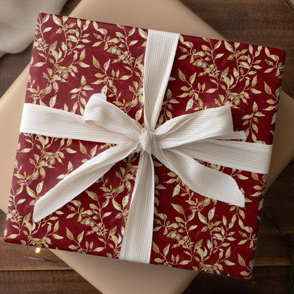 Golden Leaves Dance On Crimson