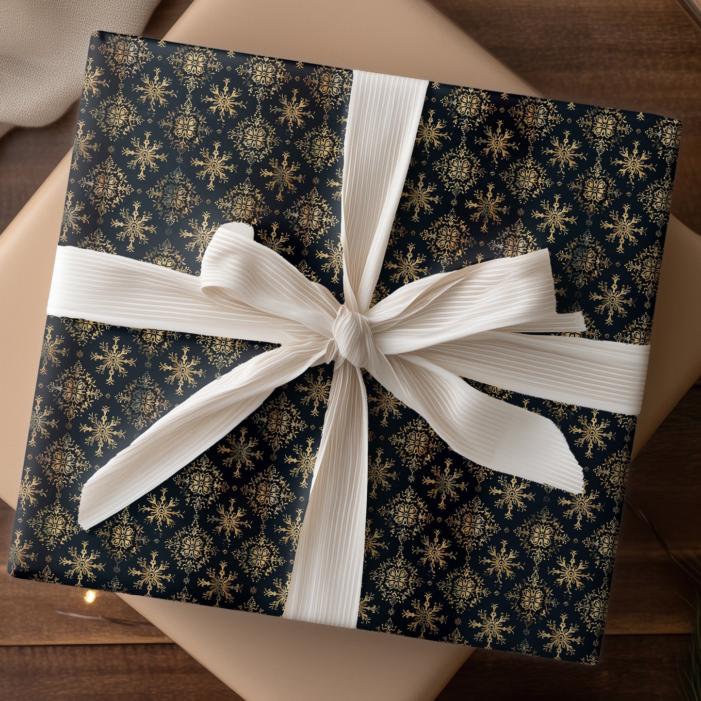 Golden Symmetry Blooms In Darkness