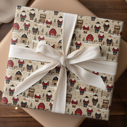 Cowboy Clauses Roam Winter Farmlands