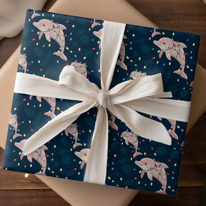 Dolphins Dance Through Holiday Lights