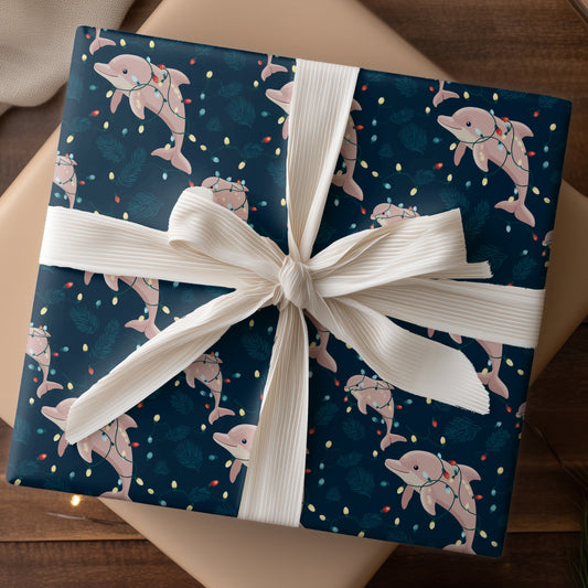 Dolphins Dance Through Holiday Lights