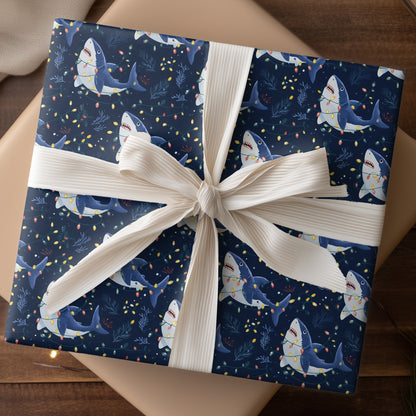 Sharks Tangle In Festive Lights