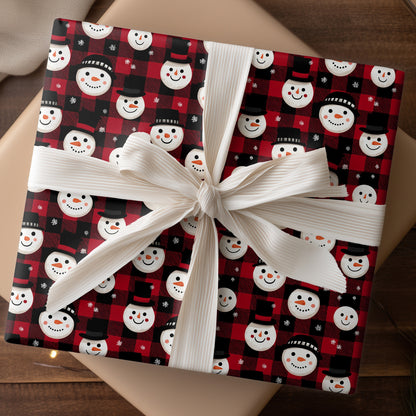 Snowmen Dancing On Plaid Nights