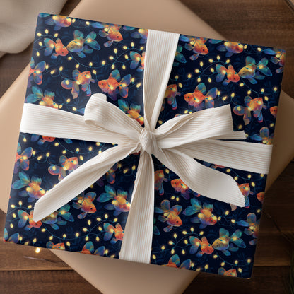 Luminous Goldfish Dance Through Midnight