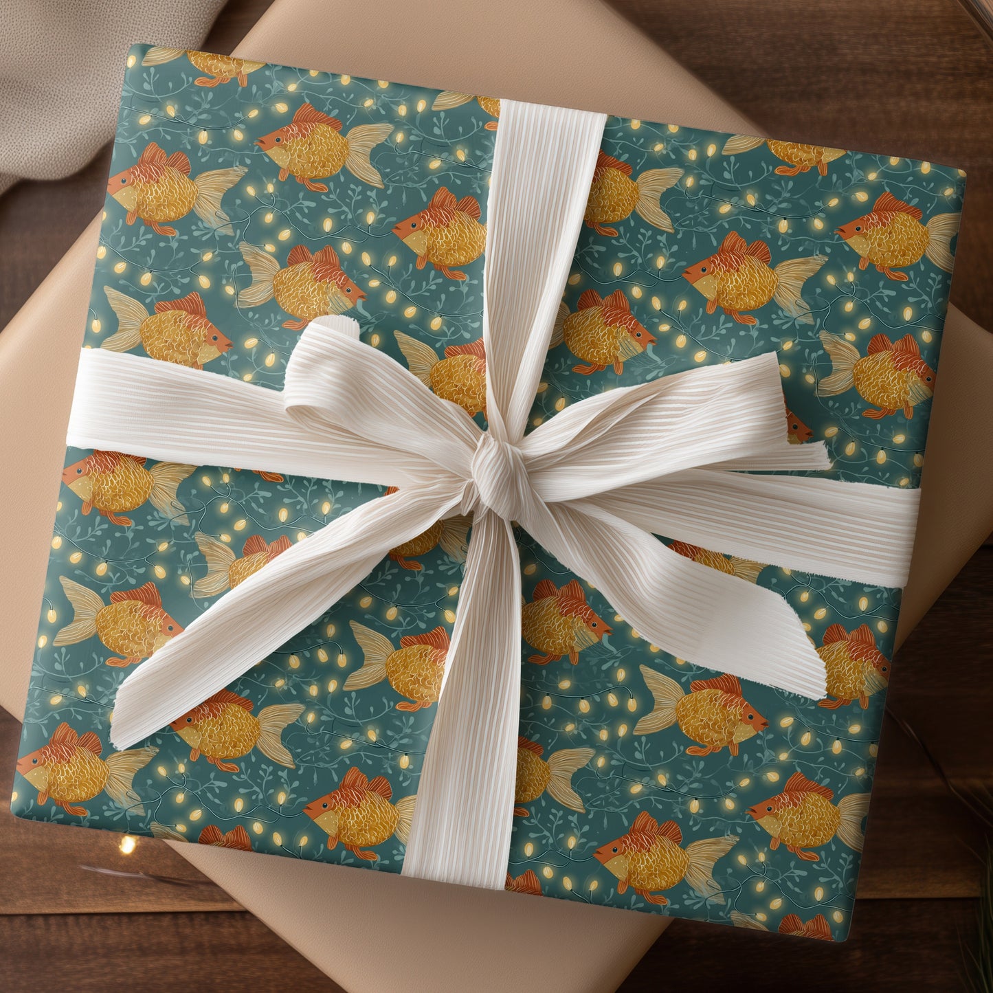 Golden Swimmers Through Festive Nights