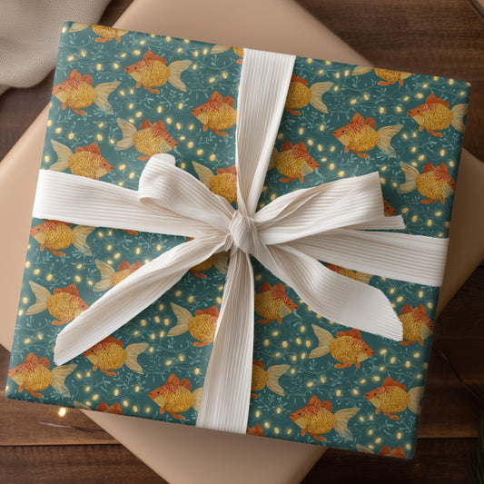 Golden Swimmers Through Festive Nights