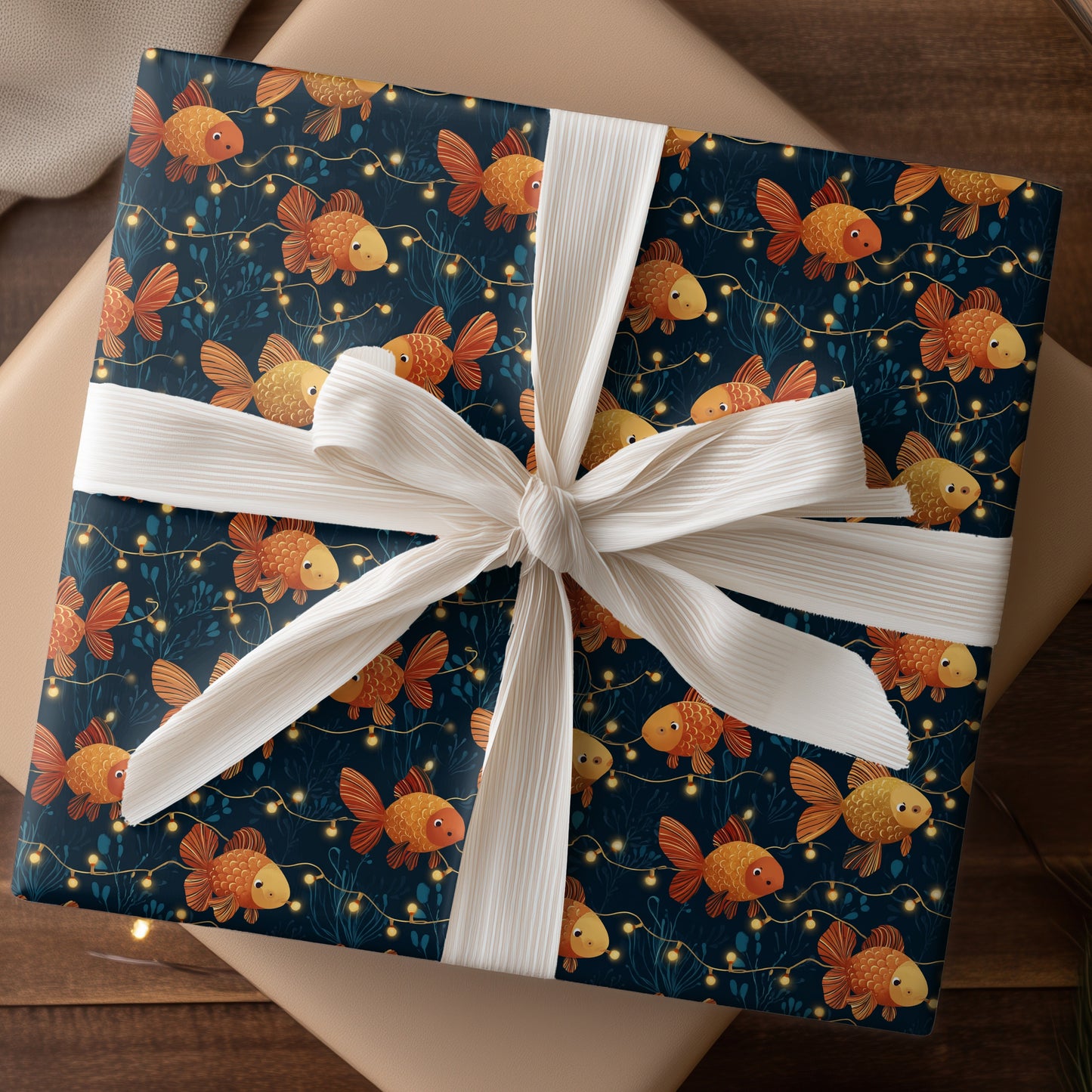 Golden Swimmers Dance Through Midnight