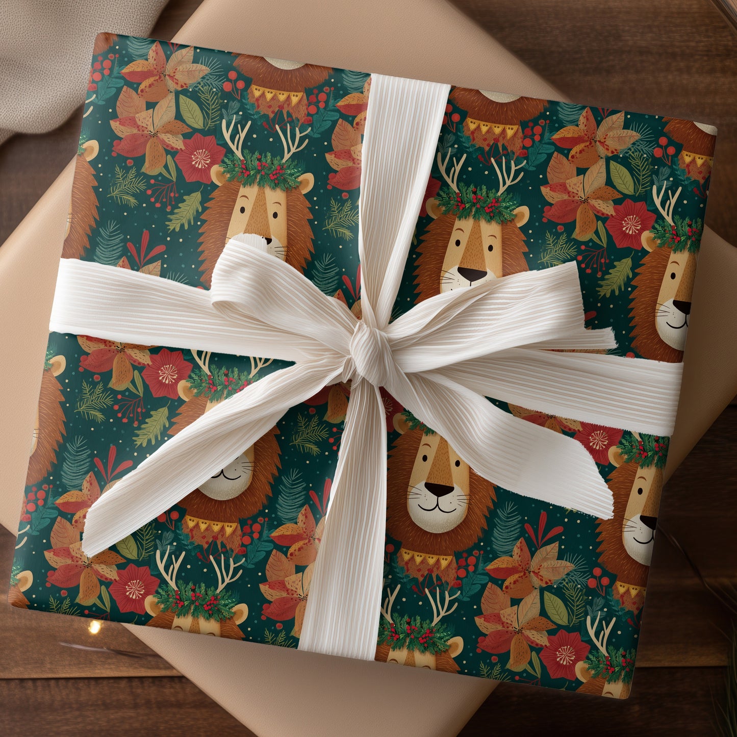 Festive Forest Friends Gather Close