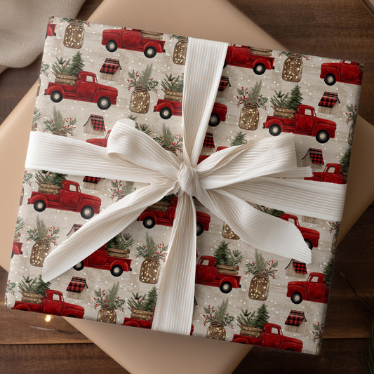 Red Trucks Dance Through Winter's Memory