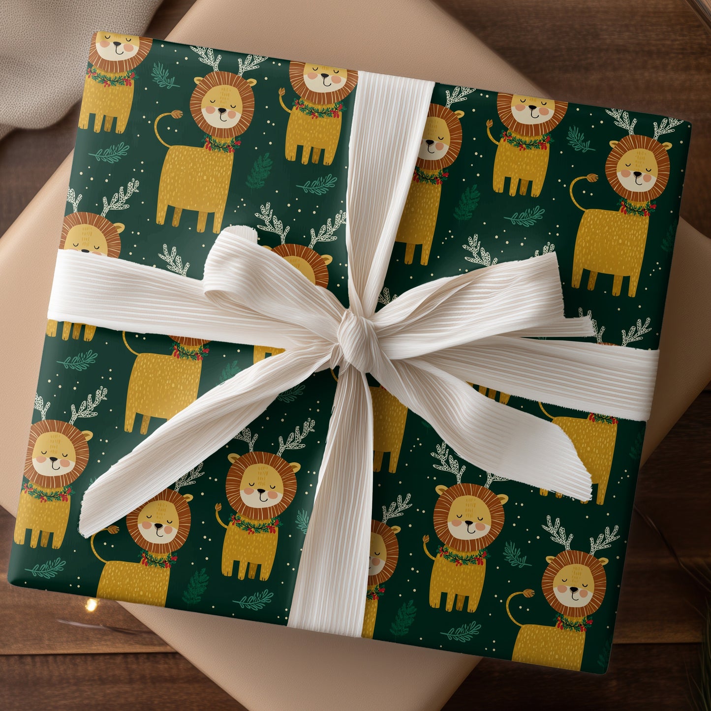 Lions Wear Winter's Garland