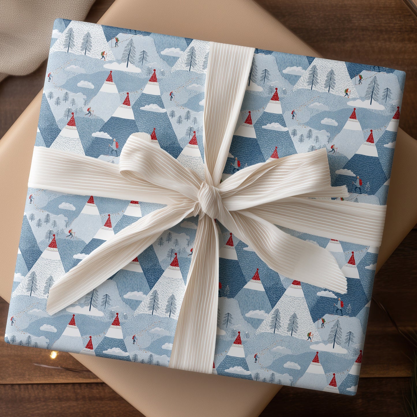 Winter Trails Between Snowy Peaks