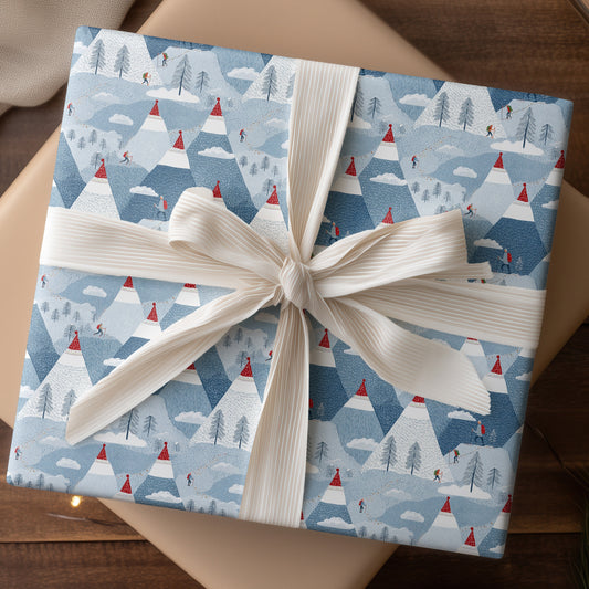 Winter Trails Between Snowy Peaks