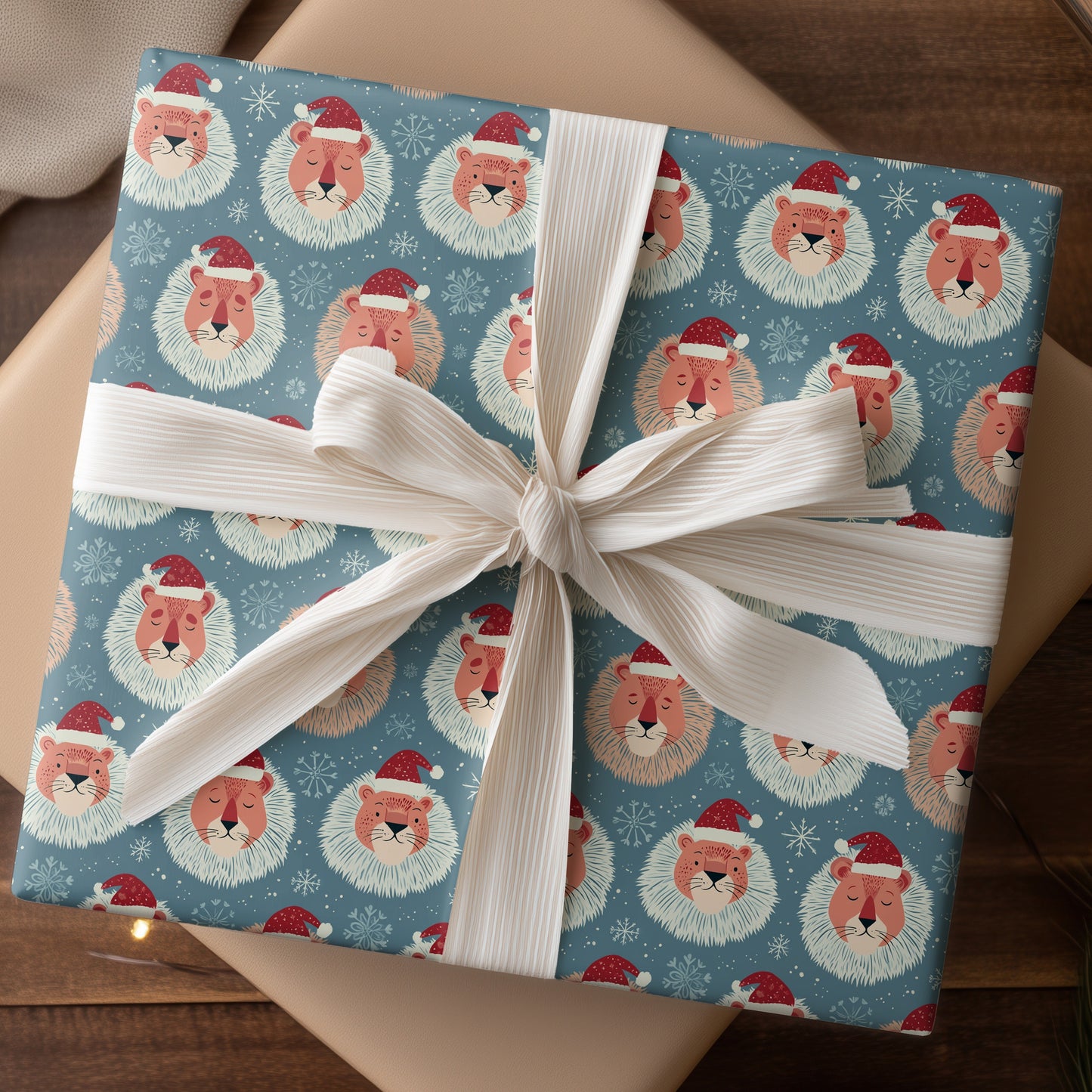 Lions Dream Beneath Winter's Soft Glow