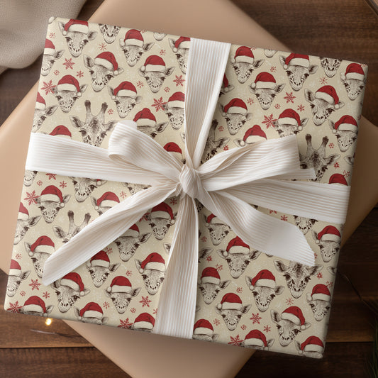 Festive Giraffes Celebrate Winter's Joy