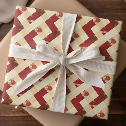 Geometric Rhythms In Crimson Layers