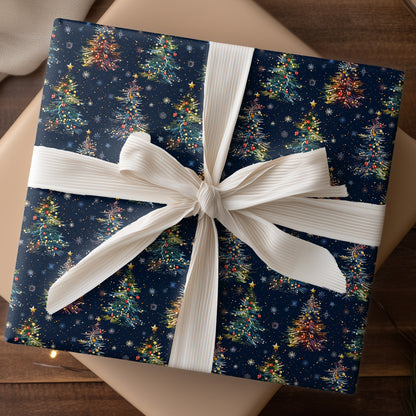 Midnight Stars Dance With Evergreens