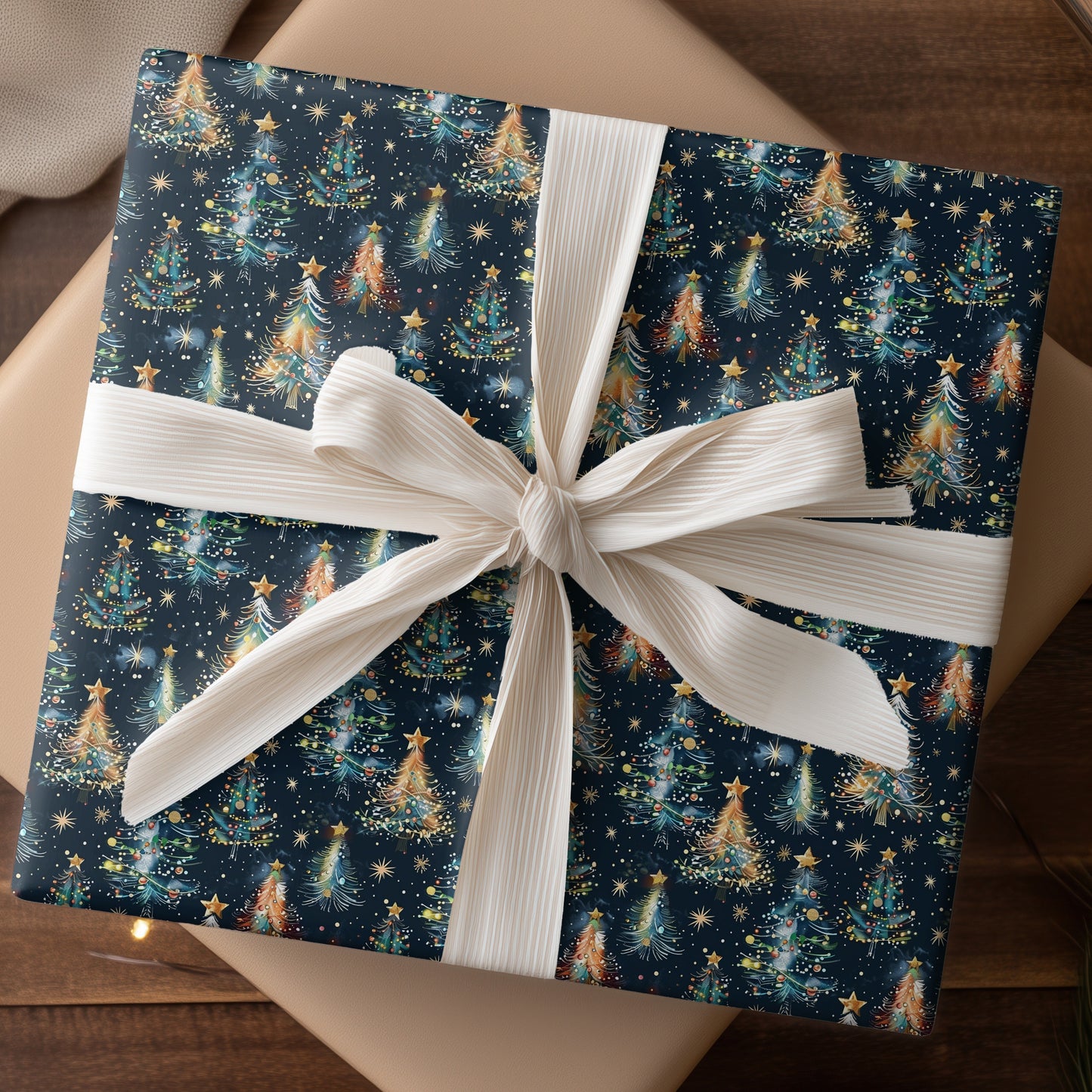 Starlight Dances Through Festive Pines