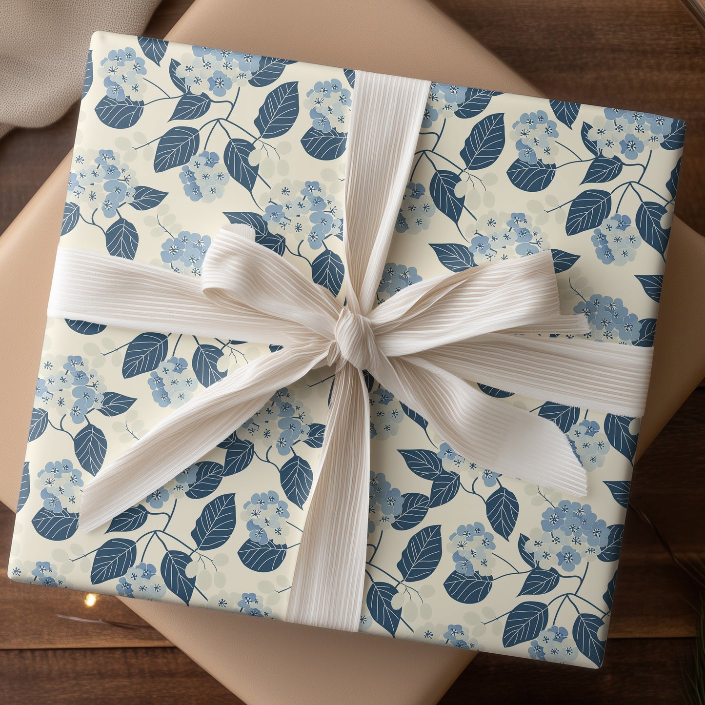 Blue Flowers Dance Between Leaves