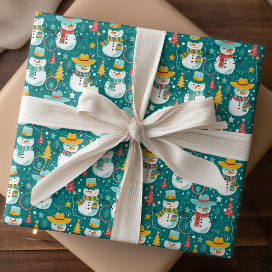 Snowmen Dance Through Winter's Palette