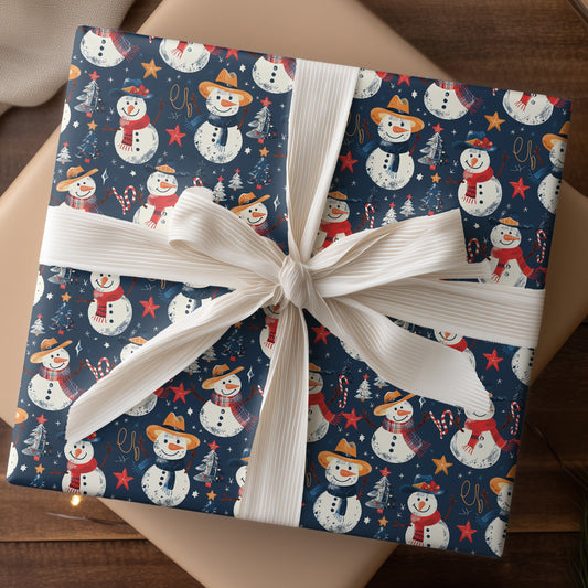 Snowmen's Merry Twirl Through Winter Night