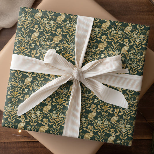 Rabbits Dancing Through Golden Blooms