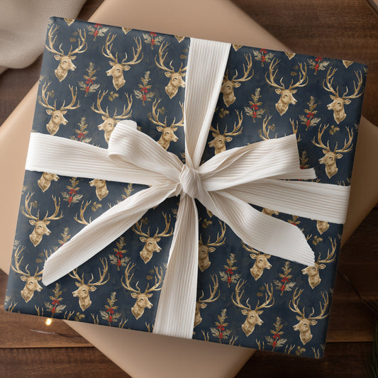 Noble Stags Dance Winter's Pattern