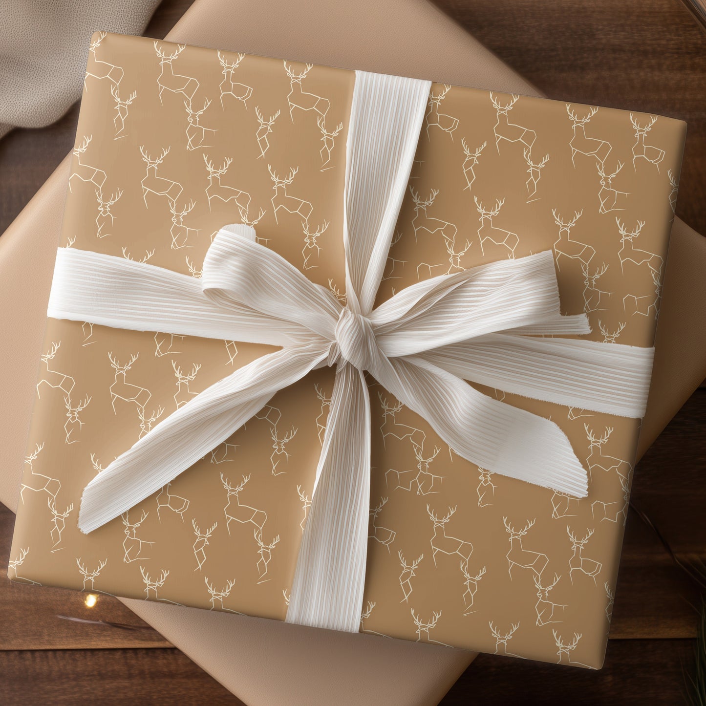 Geometric Stags Dancing Across Plains