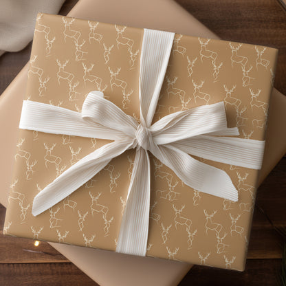 Geometric Stags Dancing Across Plains