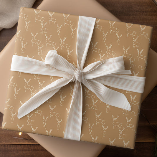 Geometric Stags Dancing Across Plains