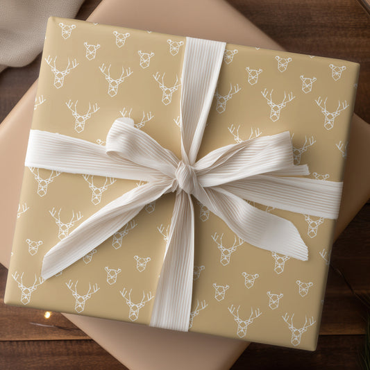 Geometric Stags Drift Through Wheat