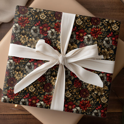 Midnight Blooms In Golden Shadows