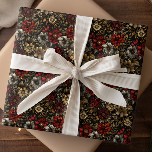 Midnight Blooms In Golden Shadows