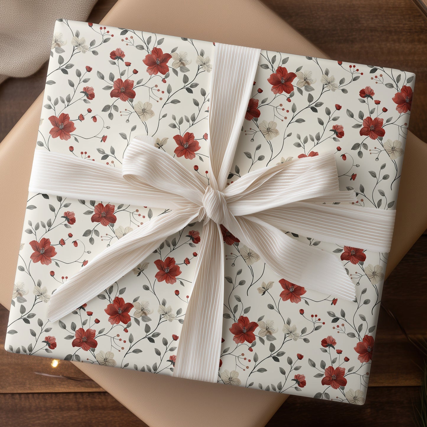 Crimson Branches Dance Softly