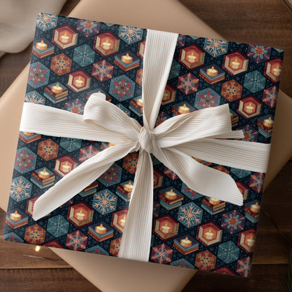 Candlelight Weaves Winter's Geometry