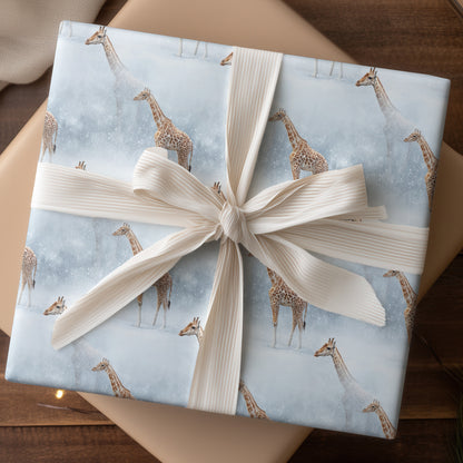 Giraffes Dance Through Silent Snowfall