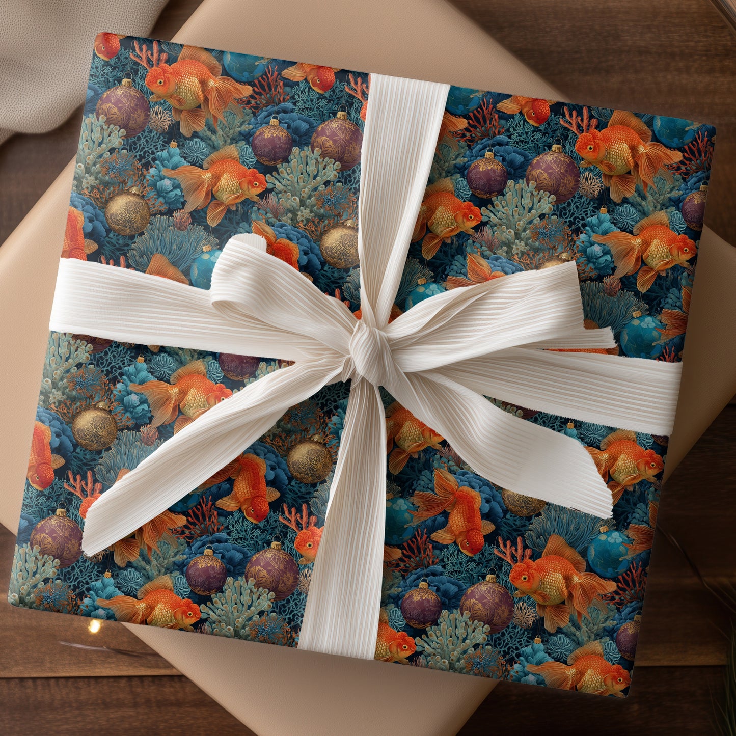 Goldfish Ballet In Deep Waters