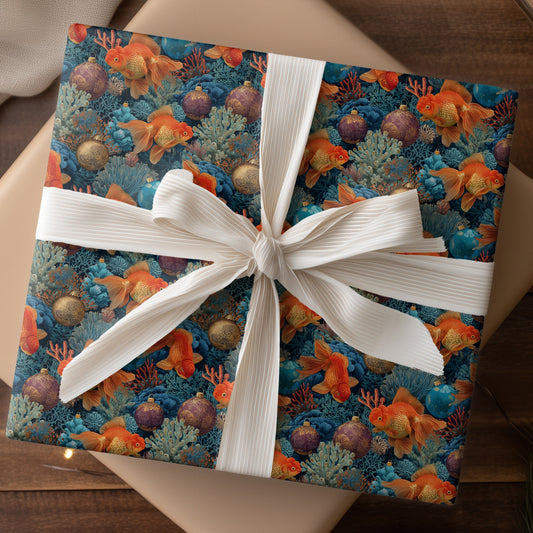 Goldfish Ballet In Deep Waters